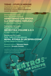 TEATROallaDERIVA - programma completo 2016